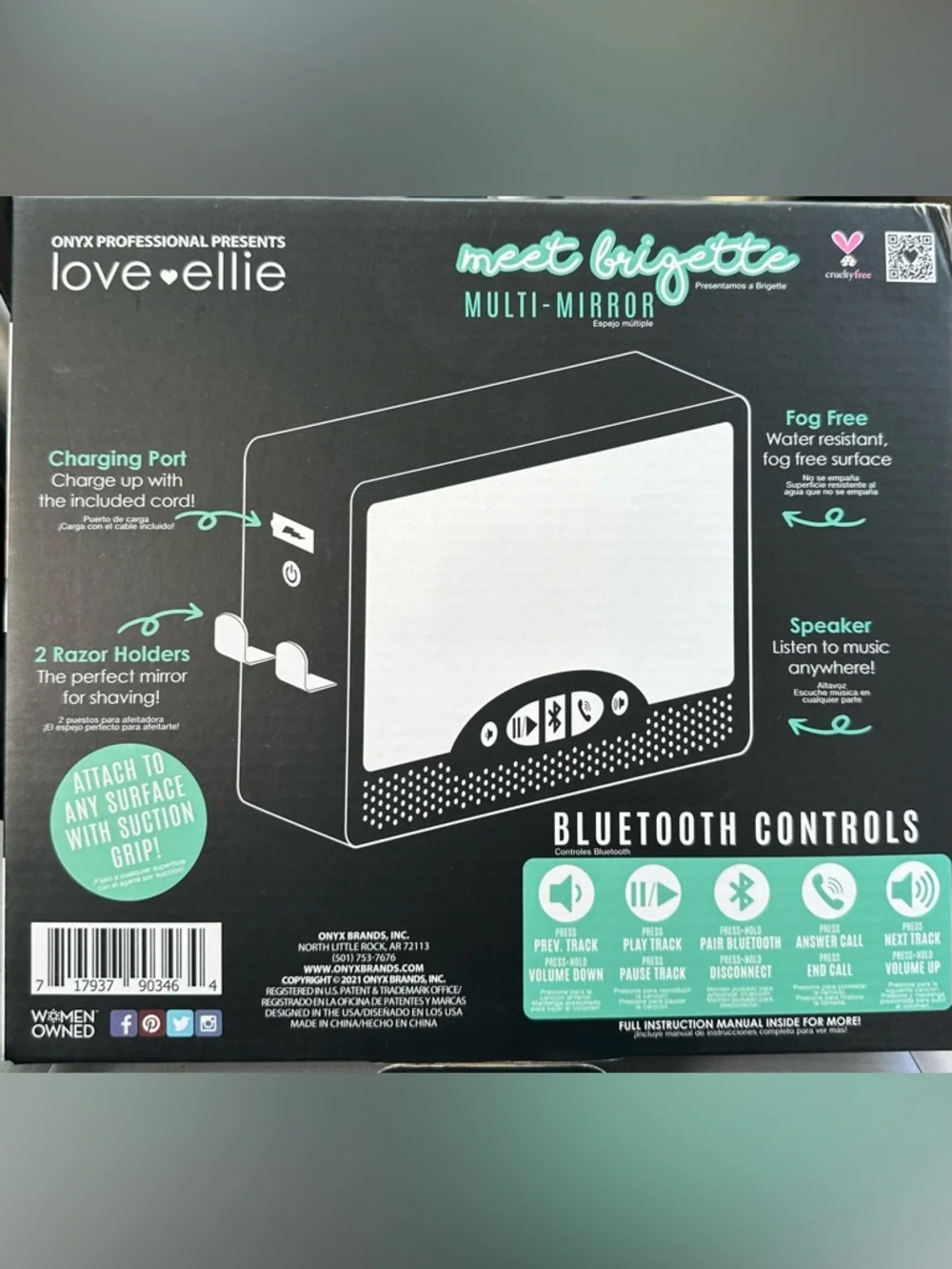 Love + Ellie Multi-Mirror with Bluetooth Speaker - White/Yellow Accents